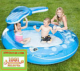 Дитячий надувний басейн Intex 57435 з душем "Кит", 208 л, 3,06 кг (208х163х99 см), фото 5
