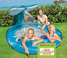 Дитячий надувний басейн Intex 57435 з душем "Кит", 208 л, 3,06 кг (208х163х99 см)