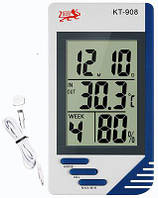 Термометр-гігрометр-годинник KT-908