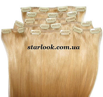 Набір натуральних волосся на кліпсах 60 см відтінок №24 160 грам