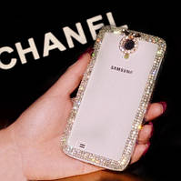 Чохол для Samsung S4 I9500 прозорий із кристалами