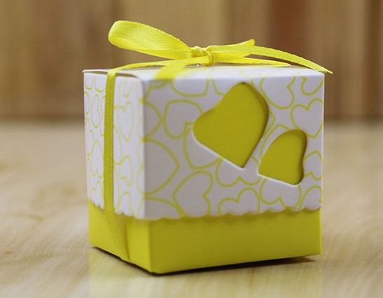 Бонбон'єрка жовта 5х5 см