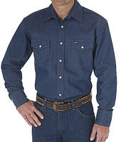 Рубашка джинсовая Wrangler Work Western - Indigo Denim