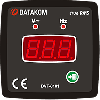 DATAKOM DVF-0101 Вольтметр-частотомер, 1 фаза, 72x72mm