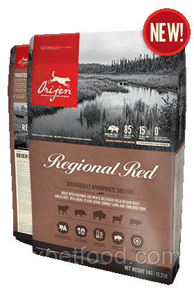 Orijen Regional Red Dog 6 кг - Ориджен беззерновой корм з червоного м'яса для собак всіх порід,