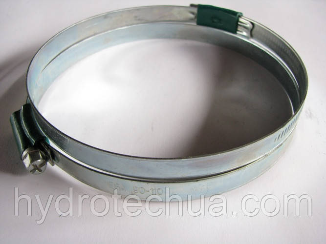 Хомут 90-110 W1 Industry черв'ячний посилений оцинкований HYDRO TECH