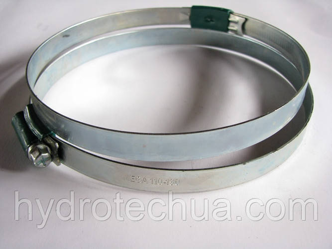 Хомут 110-130 W1 Industry черв'ячний посилений оцинкований HYDRO TECH