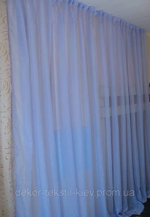 Готова гардина 6 метрів, вуаль бузкова, фото 1