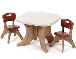 Набір: стіл і 2 стільці "TABLE & CHAIRS SET", 50х69х69см / 54х34х33 см