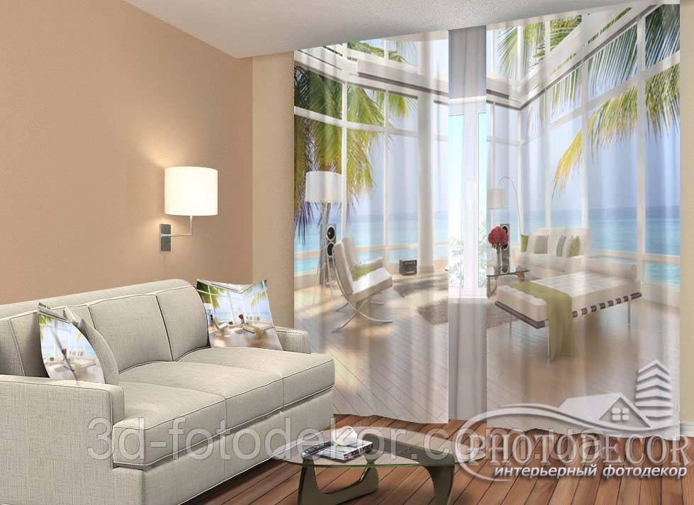 Фото Штори "Інтер'єр приміщення" 2,5м*2,9м (2 полотна по 1,45м), тасьма