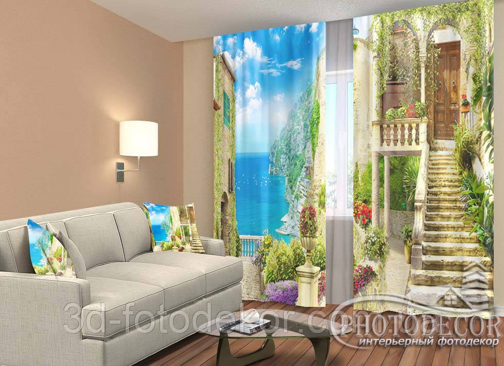 Фото Штори "Італія" 2,5 м*2,9 м (2 полотна по 1,45 м), тасьма