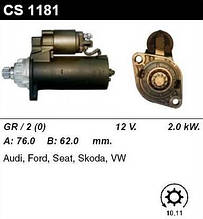 Стартер /2.0 кВт 10,11 z/ Audi, VW, Skoda, Seat 99"- 1.9 TDI, 1.8 T