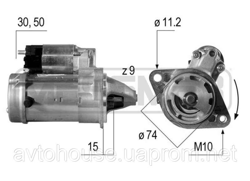 Стартер /1,3кВт z9/ Toyota Avensis, Corolla Verso 1,6-1,8 03-