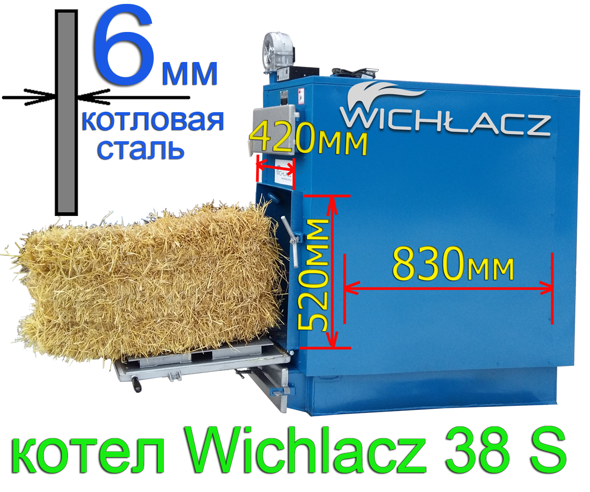 Котел на тюках соломи Wichlacz 38 S (38 кВт) Вихлач