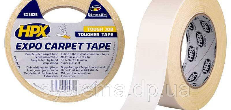 HPX Монтажна стрічка для дзеркал EXPO CARPET TAPE 38 mm x 25 m, фото 1