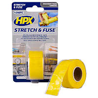 HPX Силіконова вулканизирующая стрічка для газу STRETCH & FUSE жовта 25 мм x 3 м