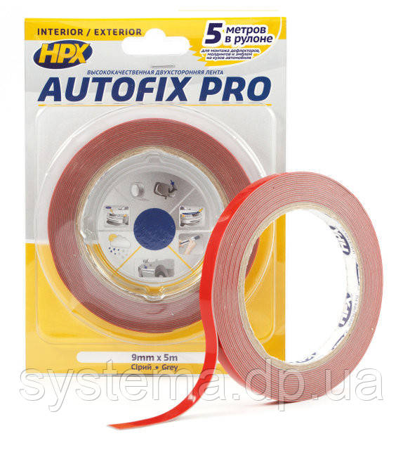 HPX Автомобільна акрилова двостороння стрічка AUTOFIX PRO 6 мм x 5 м