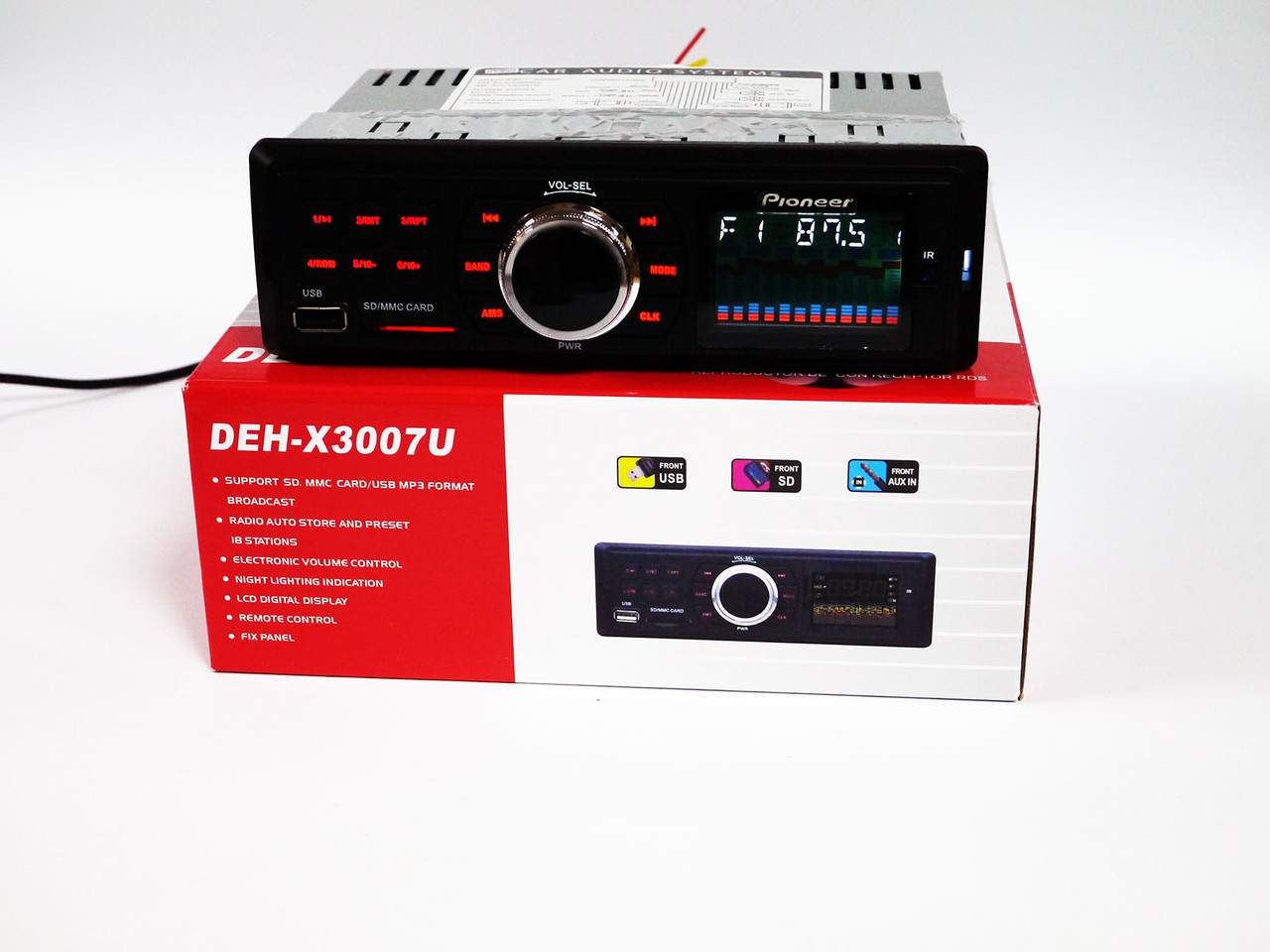 Автомагнітола DEH-X3007U — USB+SD+FM+AUX