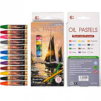 Восковые карандаши 12 цветов OIL PASTELS "С"