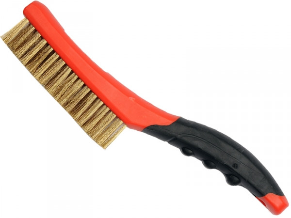 Щітка латунна 4-рядна з пластиковою ручкою YATO, 260 мм