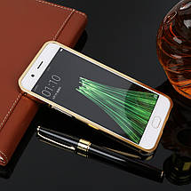Металевий дзеркальний чохол бампер для OPPO R11 Plus (4 кольори в наявності) , фото 4