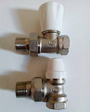Комплект — кран радий. верхній + кран радий. нижній 1/2", ручне регулювання, фото 2