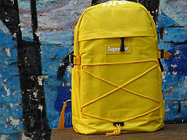 Рюкзак жовтий Supreme logo