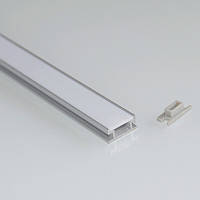 Профиль для светодиодной ленты YF109 (2м) с рассеивателем, анодированный, в пол