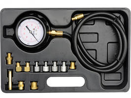 Тестер для вимірювання тиску оливи з адаптерами YATO