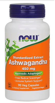 Ашваганда Now Foods Ashwagandha Extract 450 mg 90 Caps - фото 1 - id-p109910603