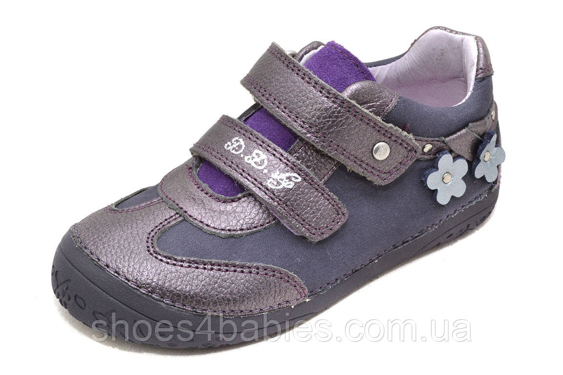 Напівчеревики для дівчинки шкіряні D.D.Step р. 25 - 15,5 см, фіолетові 030-22