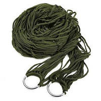 Гамак сітка на кільцях 270х80см Хакі