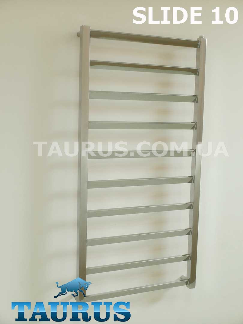 Высокий нержавеющий полотенцесушитель Slide 10/1050x500 мм с наклонными перемычками. Украина - фото 2 - id-p546098209