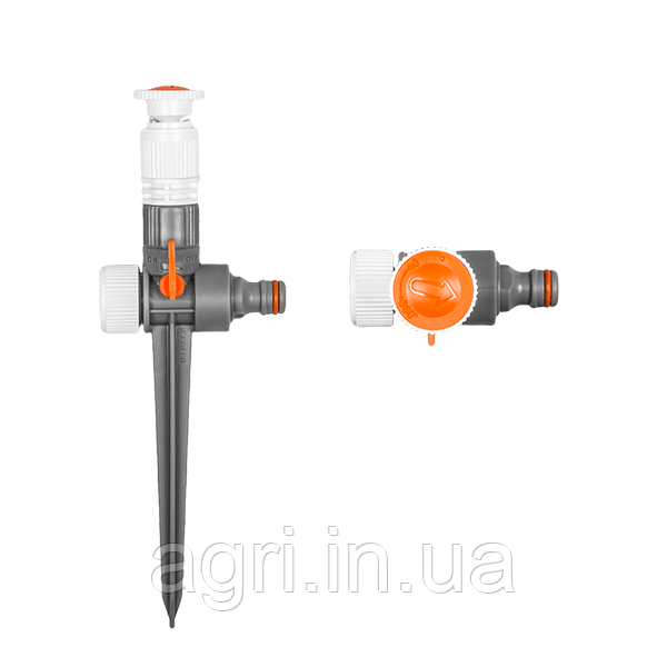 WHITE LINE Зрошувач регульований 0-360°, з краном на кілочку