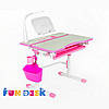 Комплект меблів, що ростуть — Парта 80х60 см і стілець-трансформери для дівчинки 4 — 13 років ТМ FunDesk Lavoro Pink, фото 3