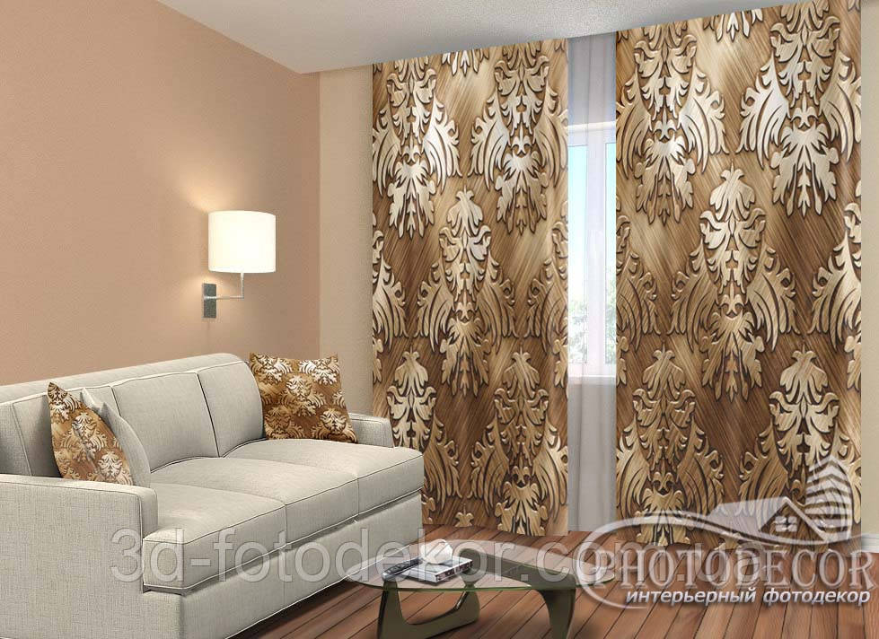 Фото Штори "Орнамент" 2,5м*2,9м (2 полотна по 1,45м), тасьма