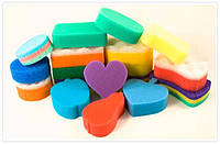 Мочалки, губки, шапочки лазневі