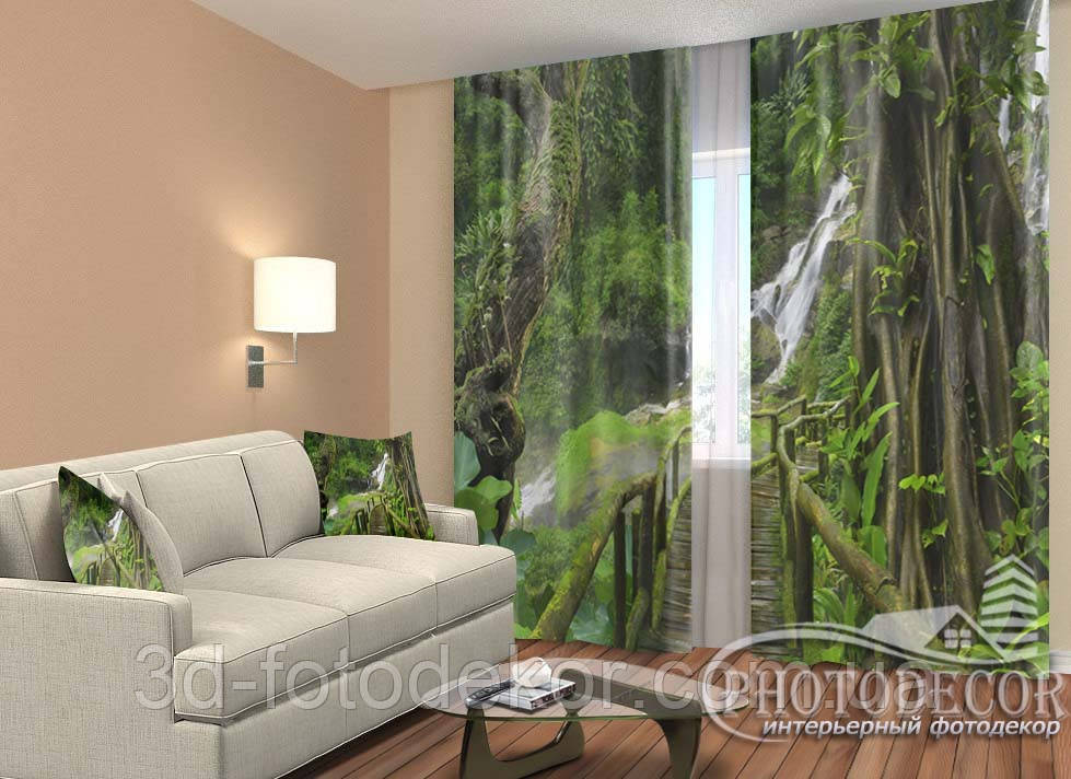 Фото Штори "Пішохідний міст" 2,5м*2,6м (2 полотна по 1,30м), тасьма