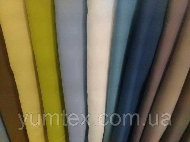 Ткань для штор и римской шторы блекаут однотонный матовый цвет голубой ...