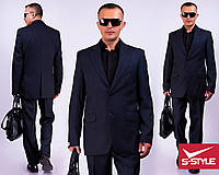 Деловой мужской костюм,черный, размеры 44-64