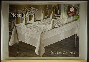 Комплект столового белья на 12 персон "Monalife" VIP cotton 160*300, фото 2