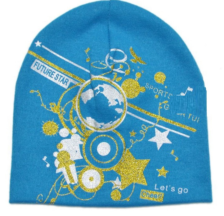 Шапочка дитячий демісезонний з бавовни подвійна 44/48