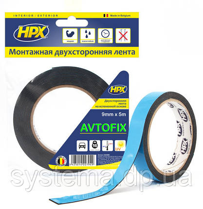 HPX Автомобільна двостороння стрічка AUTOFIX 6 мм х 5 м, фото 1