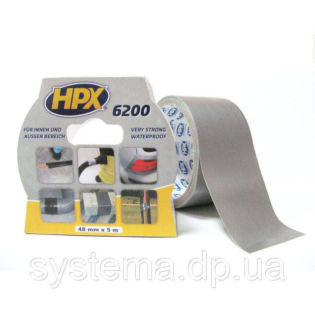 HPX Високоякісна армована стрічка НРХ 50 мм х 5 м, сріблястий