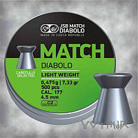 Кулі для пневматики Diabolo MATCH light weight 4,5 0,475 г 500 шт.