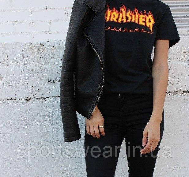 Футболка Thrasher жіноча. Живі фото | Трешер Футболка "" В стилі Thrasher ""