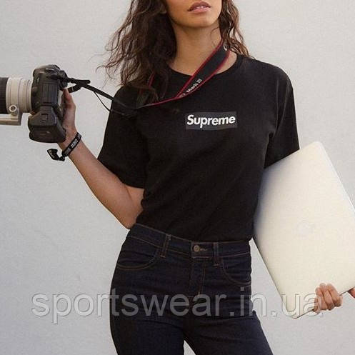 Футболка Supreme box жіноча | Футболка Суприм принт Супреме | Живі фотки Унісекс ТОП якість хб Всі розміри