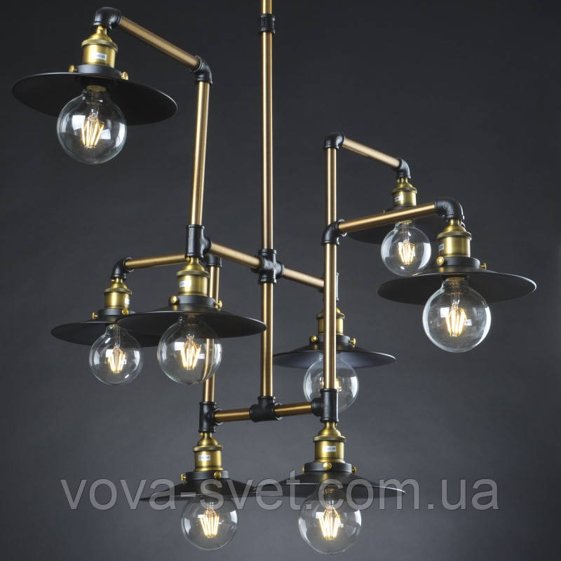 Светильник loft Vintage Industrial (Fundamental key) / 8 Lamp Edison - фото 1 - id-p563797796