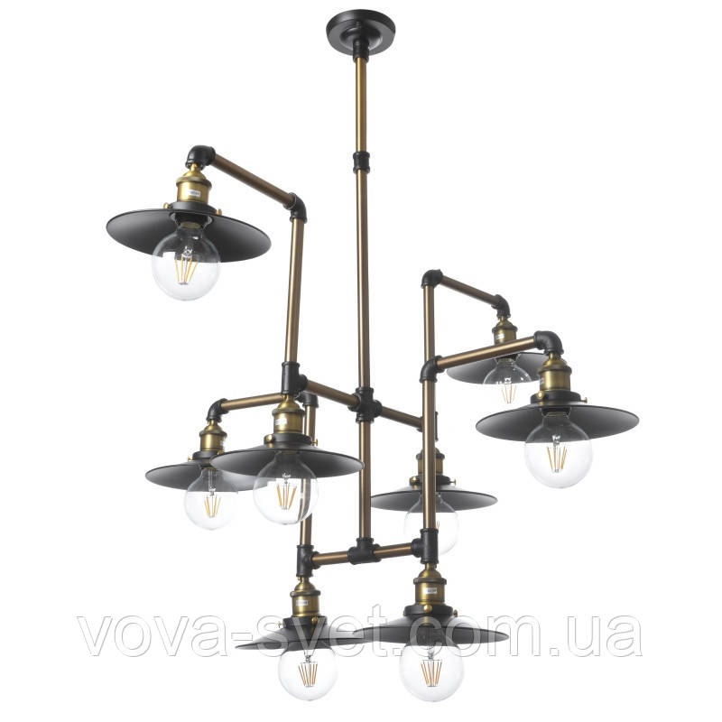 Светильник loft Vintage Industrial (Fundamental key) / 8 Lamp Edison - фото 6 - id-p563797796