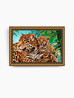 Схема на тканини під вишивку бісером Art Solo VKA3012. Ягуари
